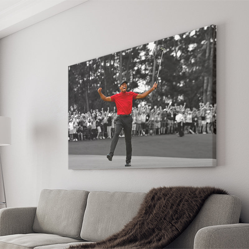 American Golfer T Woods Wins Masters Tournament Canvas Prints Wall Art - Painting Canvas, Art Prints, Wall Decor