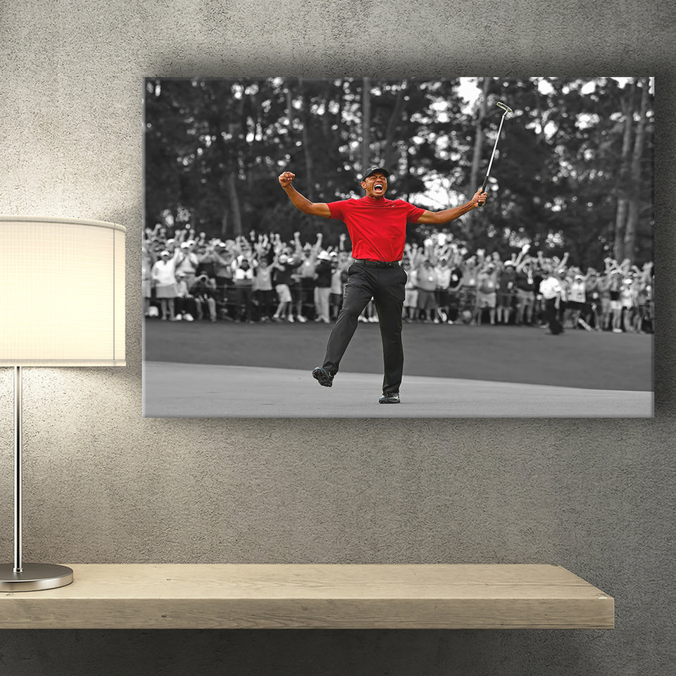 American Golfer T Woods Wins Masters Tournament Canvas Prints Wall Art - Painting Canvas, Art Prints, Wall Decor