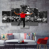 American Golfer T Woods Wins Masters Tournament 5 Pieces Canvas Prints Wall Art - Painting Canvas, Multi Panel