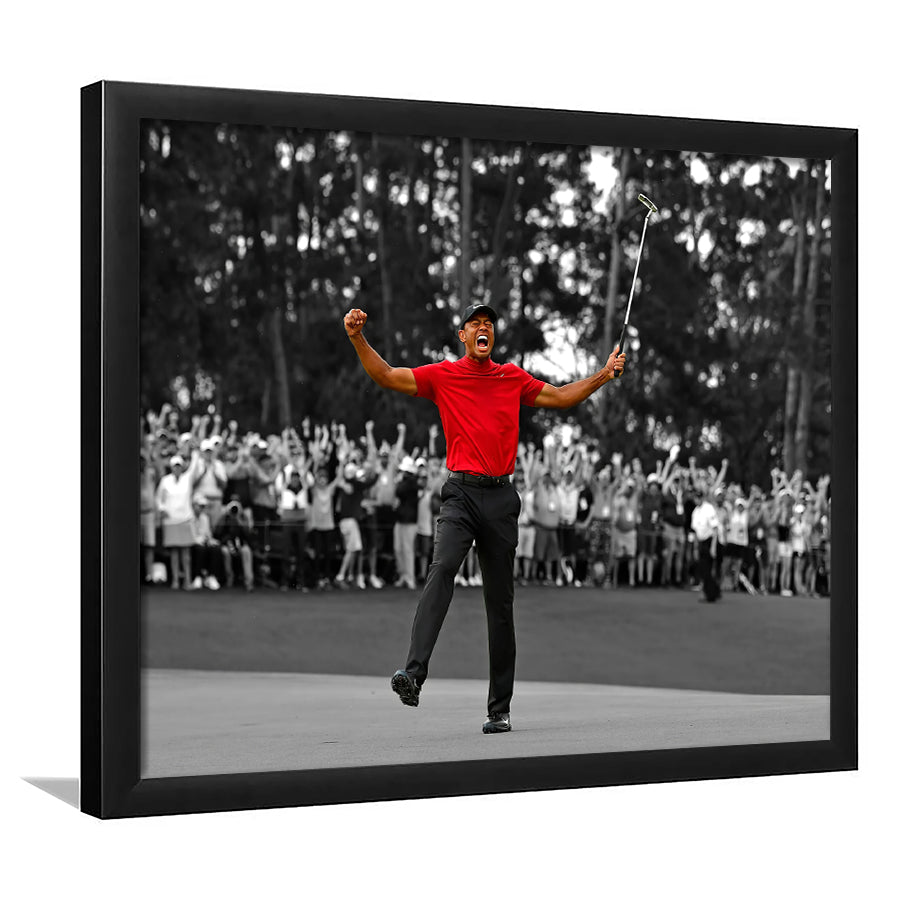 American Golfer T Woods Wins Masters Tournament Framed Art Prints Wall Art Decor - Painting Prints, Framed Picture