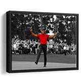 American Golfer T Woods Wins Masters Tournament Framed Canvas Prints Wall Art - Painting Canvas, Floating Frame, Wall Decor