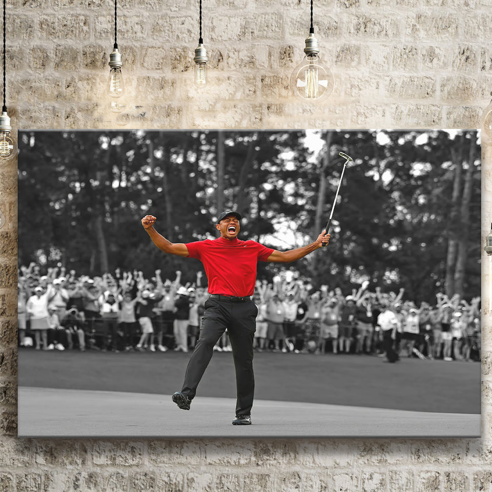 American Golfer T Woods Wins Masters Tournament Canvas Prints Wall Art - Painting Canvas, Art Prints, Wall Decor