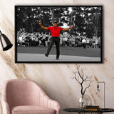 American Golfer T Woods Wins Masters Tournament Framed Canvas Prints Wall Art - Painting Canvas, Floating Frame, Wall Decor