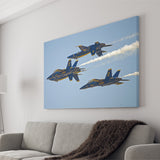 American Patriotic Blue Angels Us Navy Gorgeous Scene Canvas Prints Wall Art Decor - Painting Canvas, Art Prints, Ready to Hang