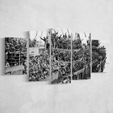American Soldiers Returning Home Black And White Print, Wwii 5 Panels, Canvas Prints Wall Art Decor, Large Canvas Art