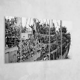 American Soldiers Returning Home Black And White Print, Wwii Larger Canvas Art, 5 Piece Canvas Prints Wall Art Decor
