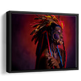 American Indian Framed Canvas Prints Wall Art Decor, Framed Picture, Floating Frame