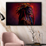 American Indian Framed Canvas Prints Wall Art Decor, Framed Picture, Floating Frame