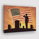 American veteran Art Canvas Prints Wall Art - Painting Canvas, Veteran Gift, Print for Sale
