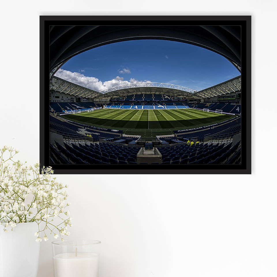 Amex Stadium, Stadium Canvas, Sport Art, Gift for him, Framed Canvas Prints Wall Art Decor, Framed Picture