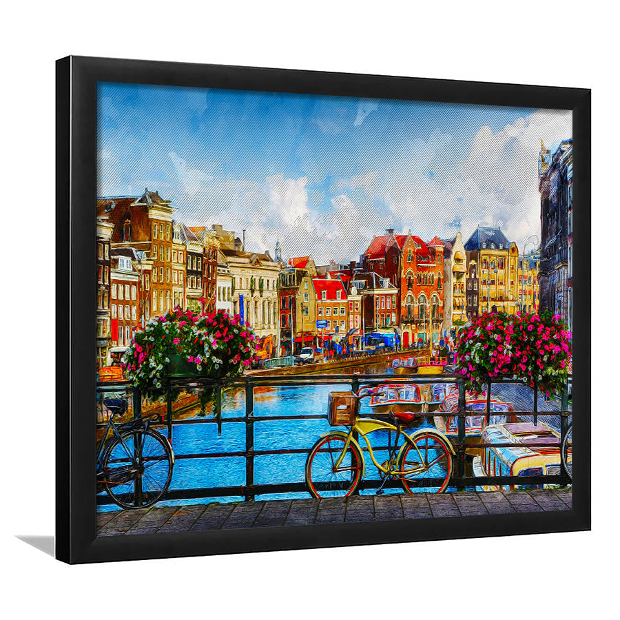 Amsterdam, Amsterdam Painting, Framed Art Prints Wall Art Home Decor, Ready to Hang