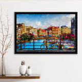 Amsterdam, Amsterdam Painting, Framed Canvas Prints Wall Art Home Decor,Floating Frame, Ready to Hang