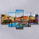 Amsterdam, Amsterdam Painting, Multi Panels, 5 Pieces, Canvas Prints Wall Art Home Decor
