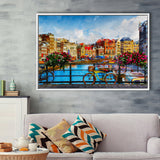 Amsterdam, Amsterdam Painting, Framed Canvas Prints Wall Art Home Decor,Floating Frame, Ready to Hang