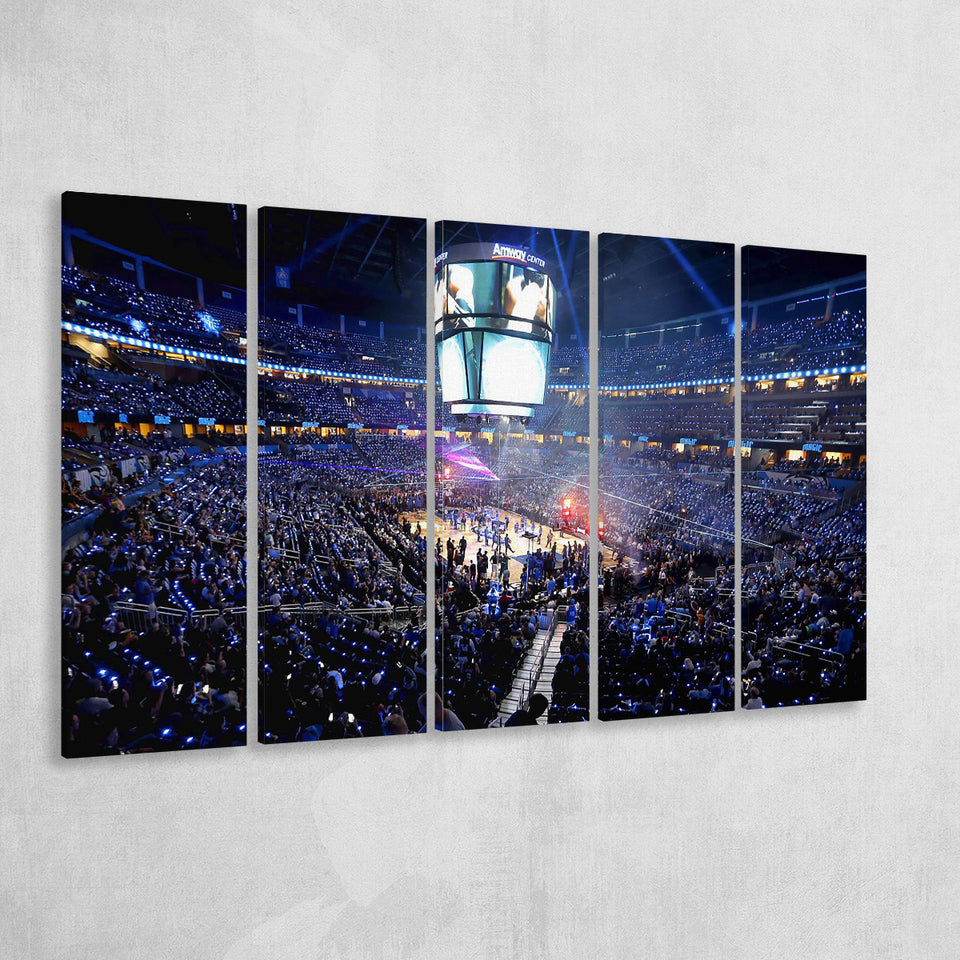 Amway Center General, Stadium Canvas, Sport Art, Gift for him, Multi Panels B, Canvas Prints Wall Art Decor