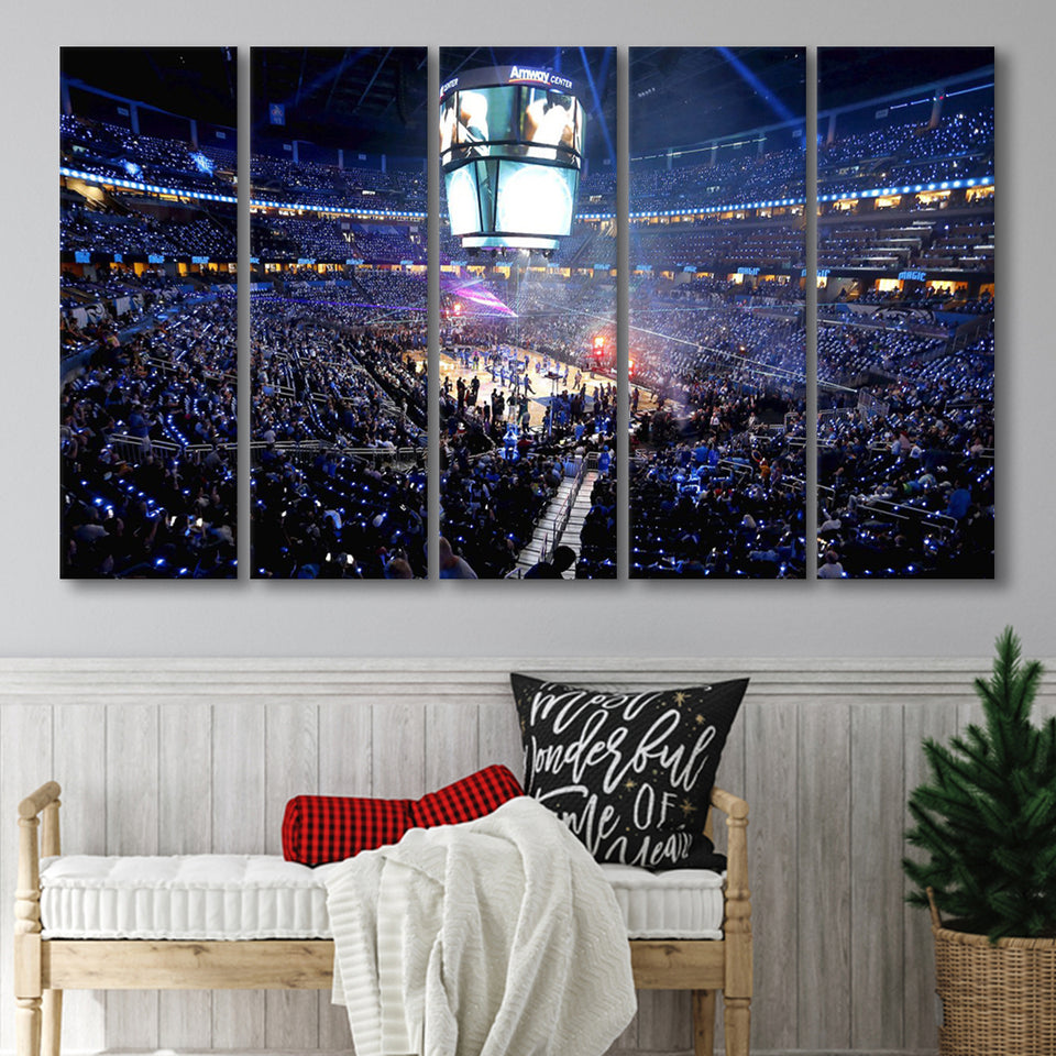 Amway Center General, Stadium Canvas, Sport Art, Gift for him, Multi Panels B, Canvas Prints Wall Art Decor