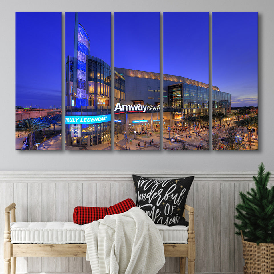 Amway Center Pic, Stadium Canvas, Sport Art, Gift for him, Multi Panels B, Canvas Prints Wall Art Decor