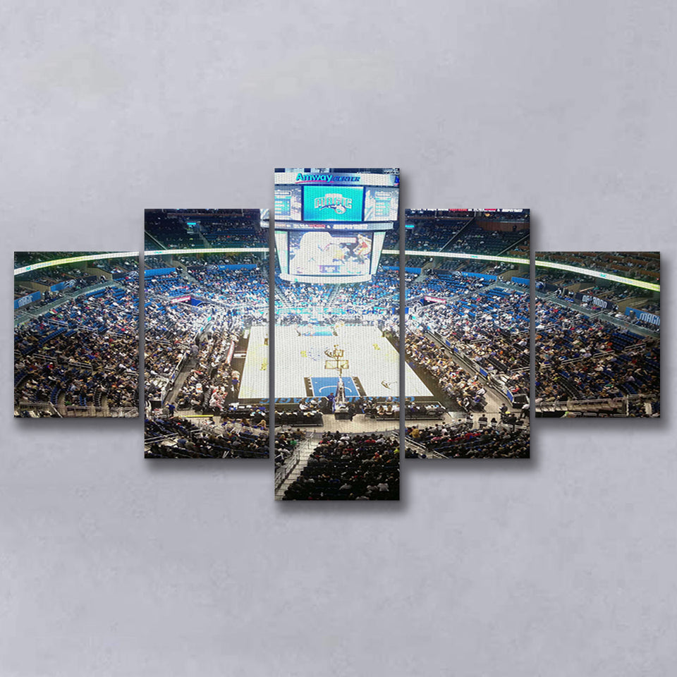 Amway Center, Stadium Canvas, Sport Art, Large Canvas, Multi Panels, Canvas Prints Wall Art Decor