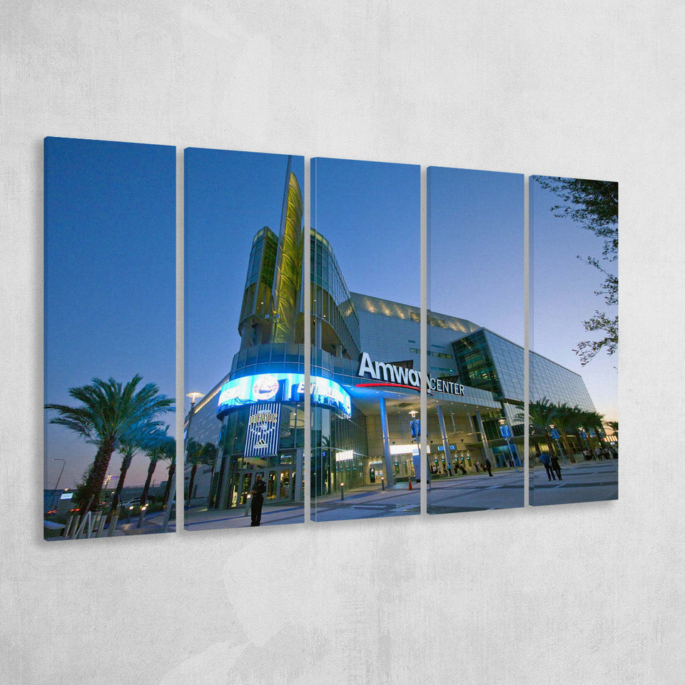 Amway Center Wall Art Orlando Magic Stadium Canvas Prints Basketball,Multi Panels B,Sport Stadium Art Prints, Fan Gift
