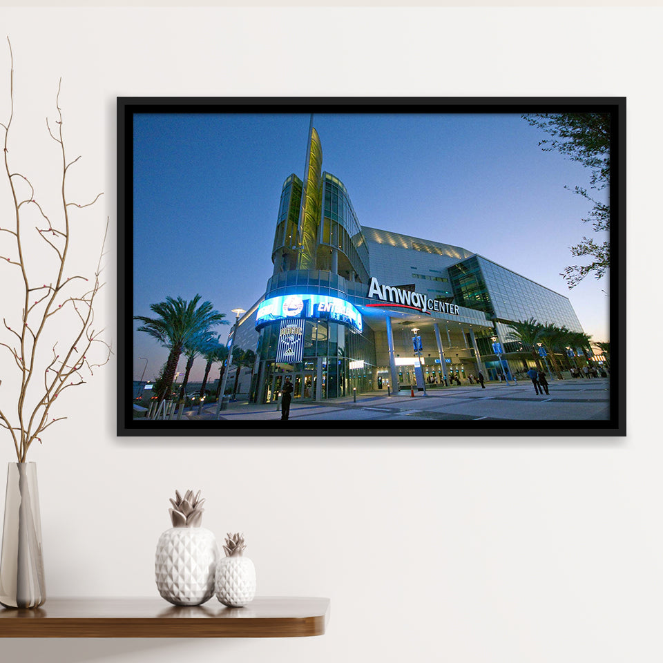 Amway Center Wall Art Orlando Magic Stadium Framed Canvas Prints Basketball,Sport Stadium Art Prints, Fan Gift