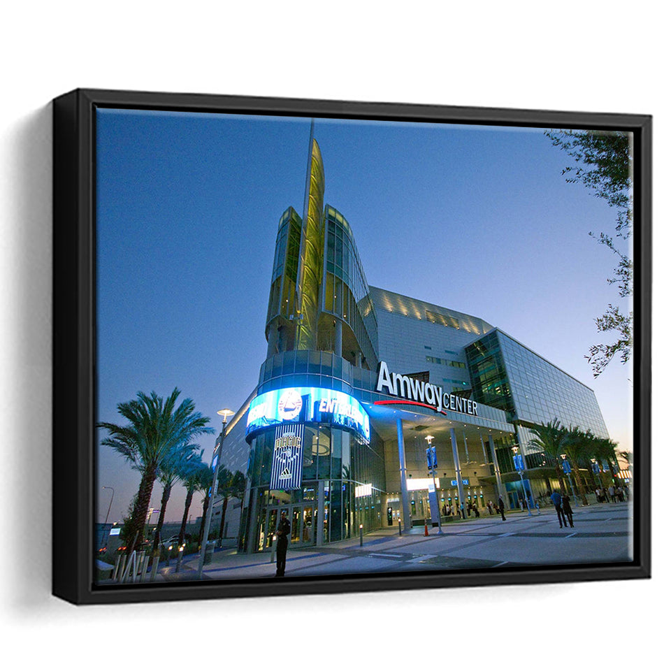 Amway Center Wall Art Orlando Magic Stadium Framed Canvas Prints Basketball,Sport Stadium Art Prints, Fan Gift