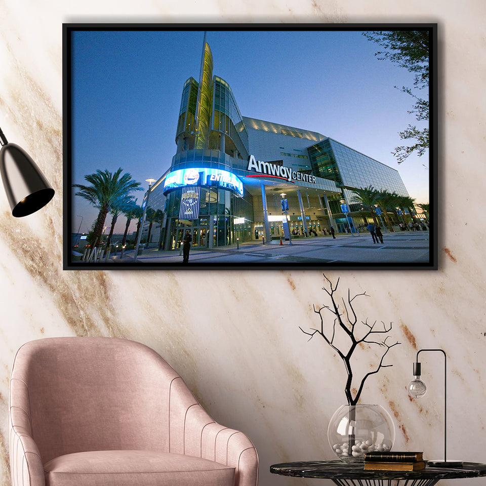 Amway Center Wall Art Orlando Magic Stadium Framed Canvas Prints Basketball,Sport Stadium Art Prints, Fan Gift