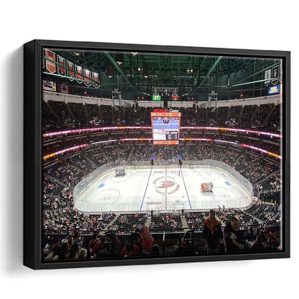 Anaheim Ducks Wall Art Honda Center Stadium Framed Canvas Prints Hockey,Sport Stadium Art Prints, Fan Gift