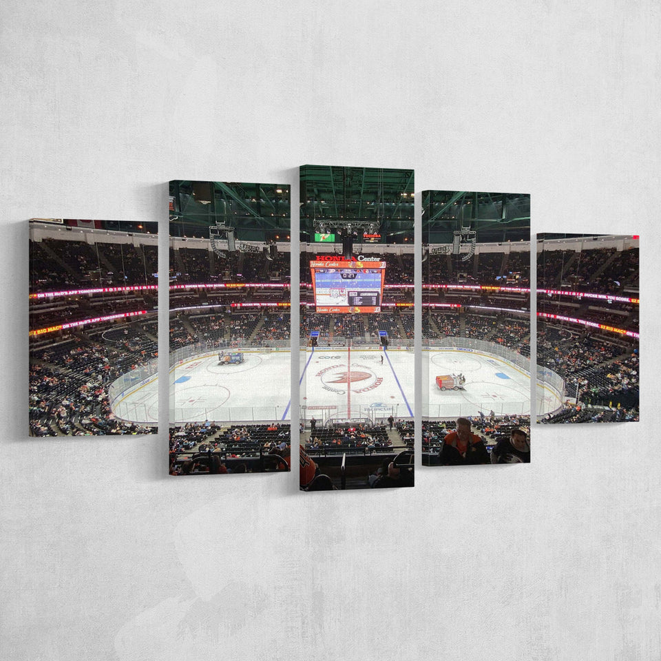 Anaheim Ducks Wall Art Honda Center Stadium Canvas Prints Hockey,Multi Panels,Sport Stadium Art Prints, Fan Gift