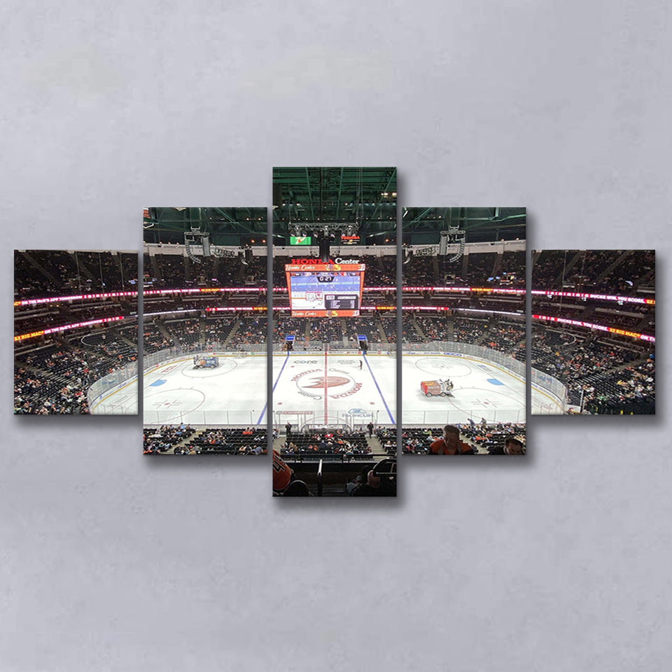 Anaheim Ducks Wall Art Honda Center Stadium Canvas Prints Hockey,Multi Panels,Sport Stadium Art Prints, Fan Gift