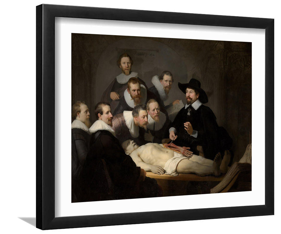 Anatomy Lesson Dr. Tulpa By Rembrandt Harmenszoon Van Rijn-Canvas art,Art Print,Frame art,Plexiglass cover