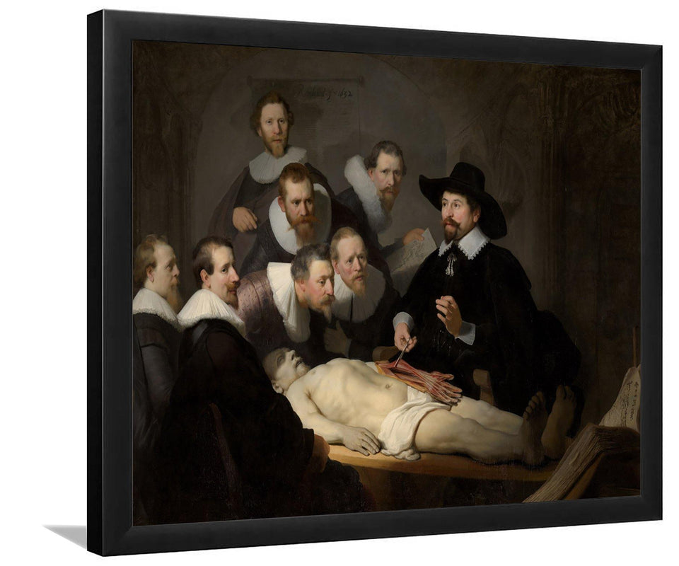 Anatomy Lesson Dr. Tulpa By Rembrandt Harmenszoon Van Rijn-Art Print,Canvas Art,Frame Art,Plexiglass Cover