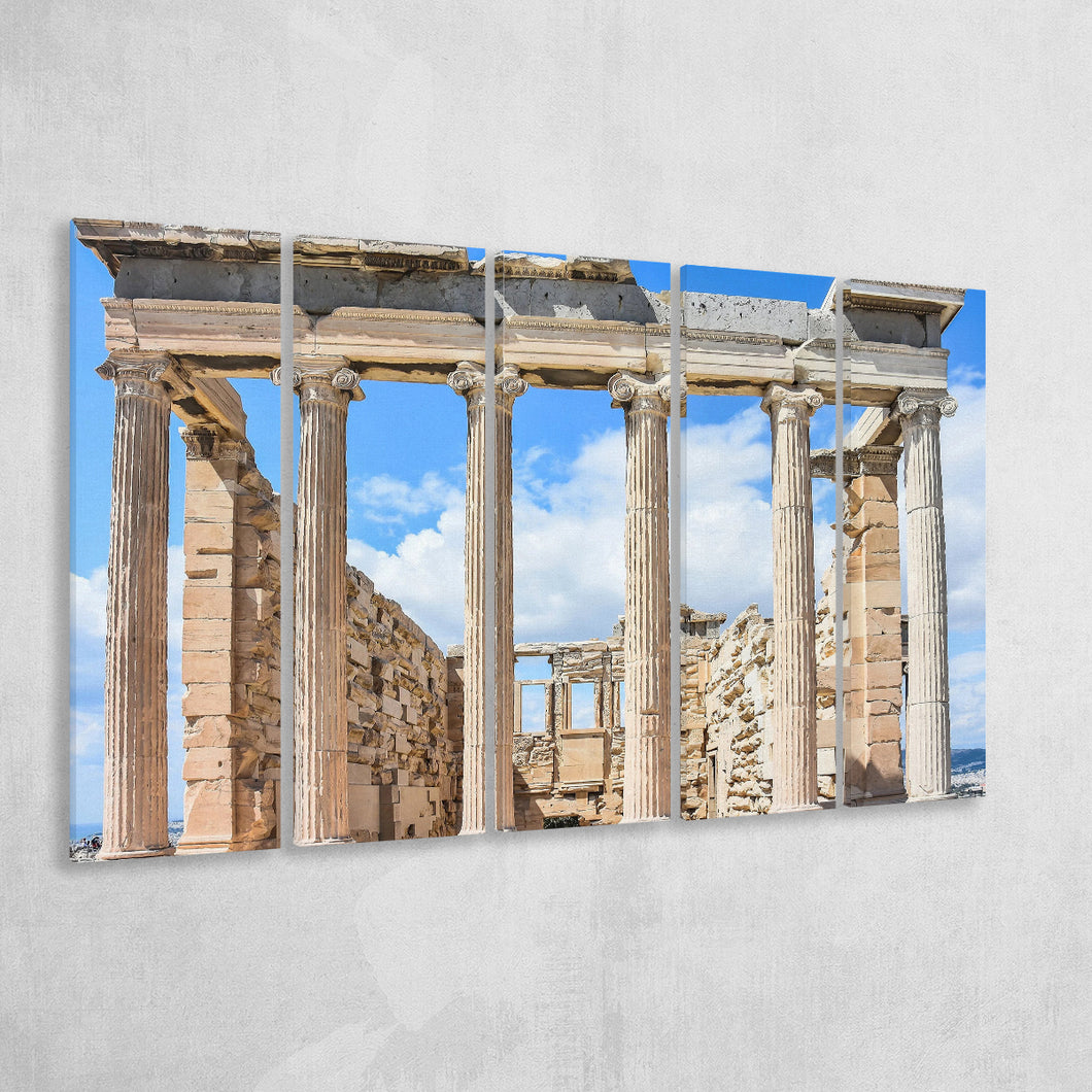 Ancient Greek Architecture Greece Wall Art 5 Piece B Canvas Prints