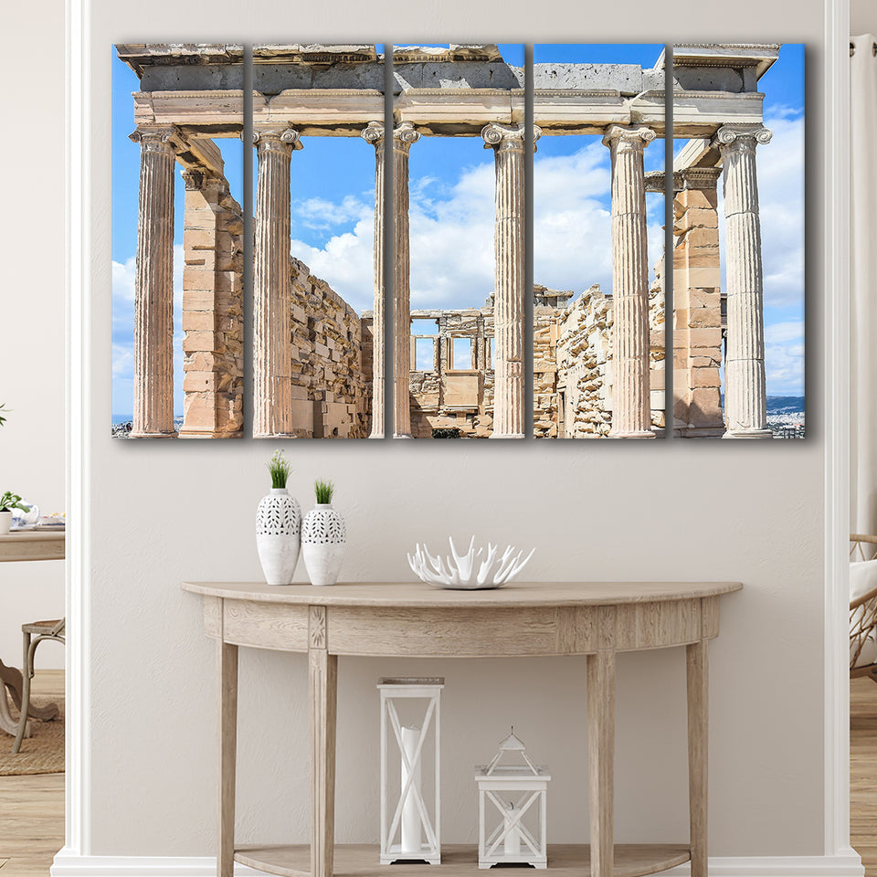 Ancient Greek Architecture Greece Wall Art 5 Piece B Canvas Prints Wall Art, Multi Panels,Large Canvas