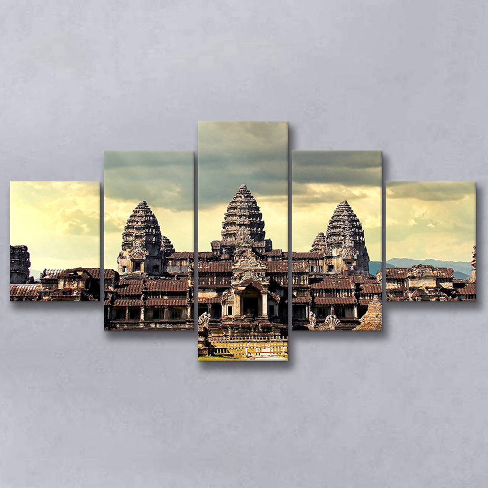 Ancient Khmer Temple, Ancient Architecture Multi Panels,Canvas Prints Wall Art Home Decor