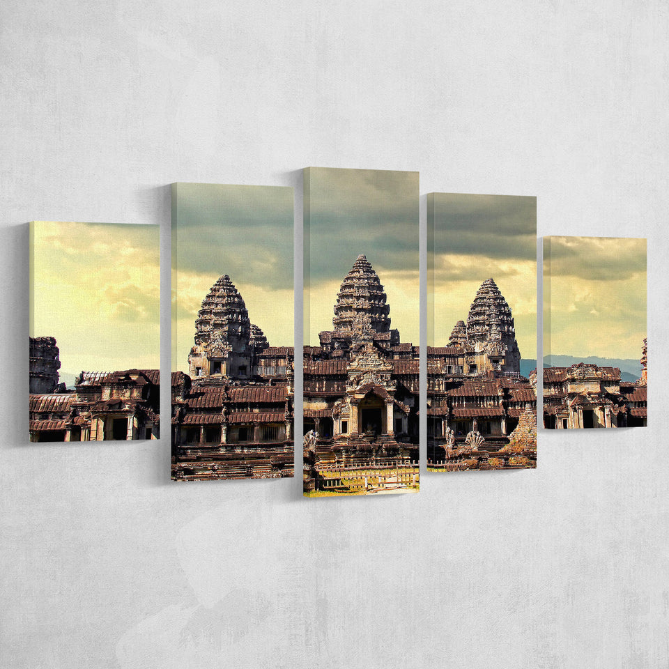 Ancient Khmer Temple, Ancient Architecture Multi Panels,Canvas Prints Wall Art Home Decor
