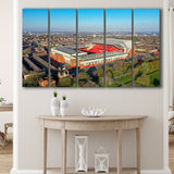 Anfield Liverpool Aerial View, Stadium Canvas, Sport Art, Gift for him, Multi Panels B, Canvas Prints Wall Art Decor