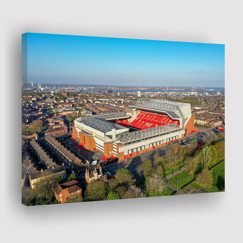 Anfield Liverpool Aerial View, Stadium Canvas, Sport Art, Gift for him, Fan Gift, Canvas Prints Wall Art Decor