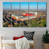 Anfield Liverpool Aerial View, Stadium Canvas, Sport Art, Gift for him, Multi Panels B, Canvas Prints Wall Art Decor