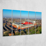 Anfield Liverpool Aerial View, Stadium Canvas, Sport Art, Gift for him, Multi Panels B, Canvas Prints Wall Art Decor