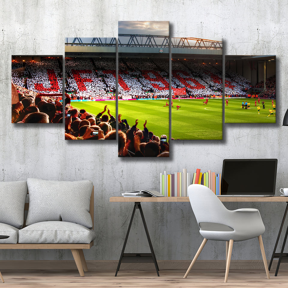 Anfield Road United Kingdom, Stadium Canvas, Sport Art, Large Canvas, Multi Panels, Canvas Prints Wall Art Decor