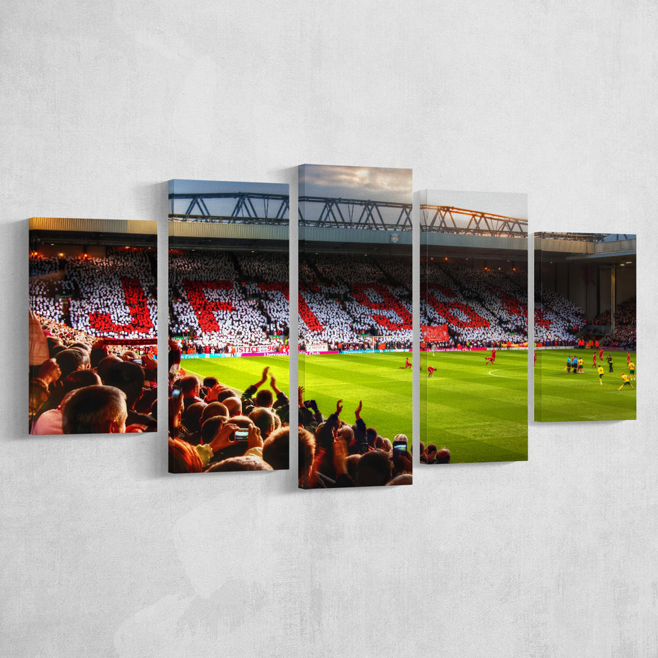 Anfield Road United Kingdom, Stadium Canvas, Sport Art, Large Canvas, Multi Panels, Canvas Prints Wall Art Decor