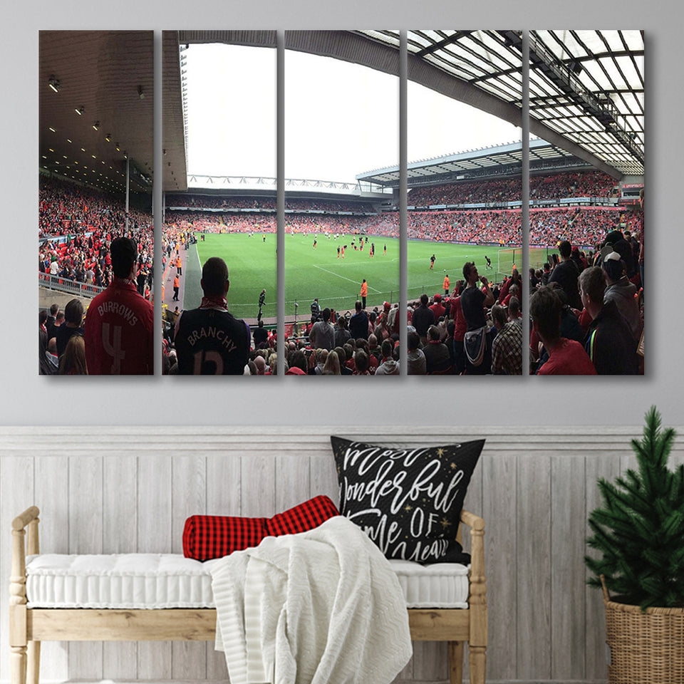 Anfield Road Wall Art Liverpool Stadium Canvas Prints Football Stadium,Multi Panels B,Sport Stadium Art Prints, Fan Gift