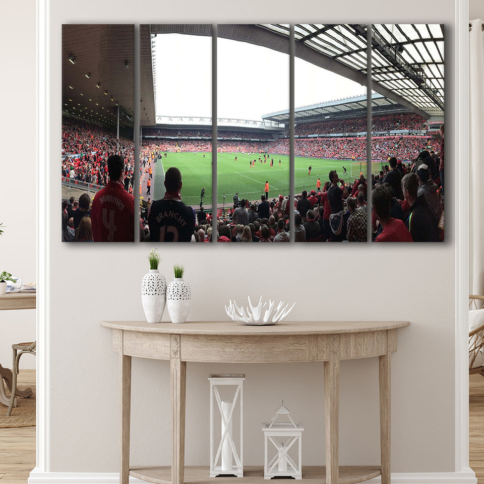 Anfield Road Wall Art Liverpool Stadium Canvas Prints Football Stadium,Multi Panels B,Sport Stadium Art Prints, Fan Gift