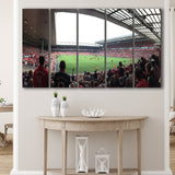 Anfield Road Wall Art Liverpool Stadium Canvas Prints Football Stadium,Multi Panels B,Sport Stadium Art Prints, Fan Gift