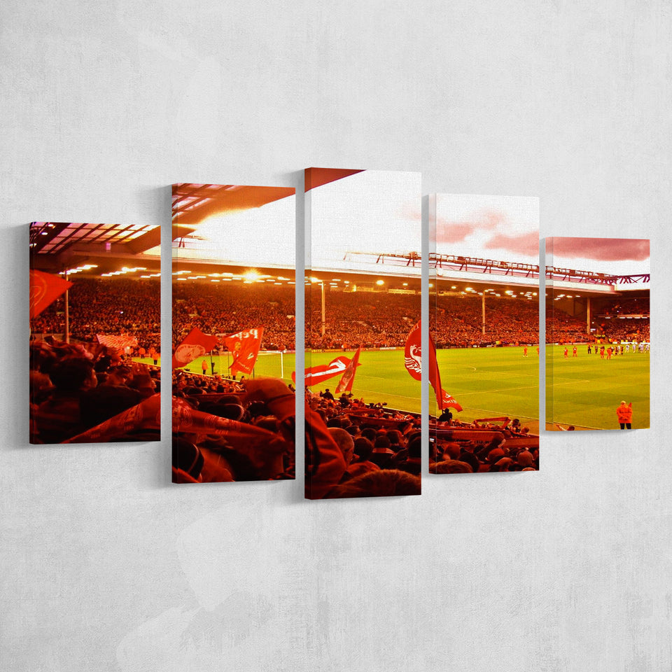 Anfield Stadium in Liverpool, Stadium Canvas, Sport Art, Large Canvas, Multi Panels, Canvas Prints Wall Art Decor
