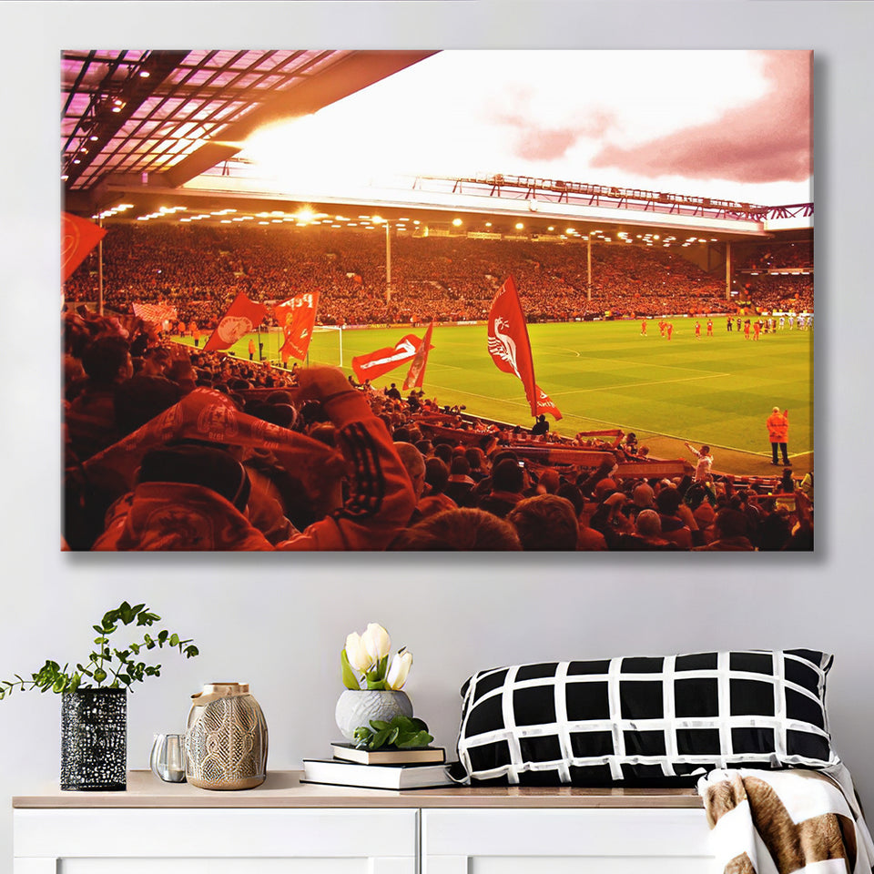 Anfield Stadium in Liverpool, Stadium Canvas, Sport Art, Gift for him, Fan Gift, Canvas Prints Wall Art Decor