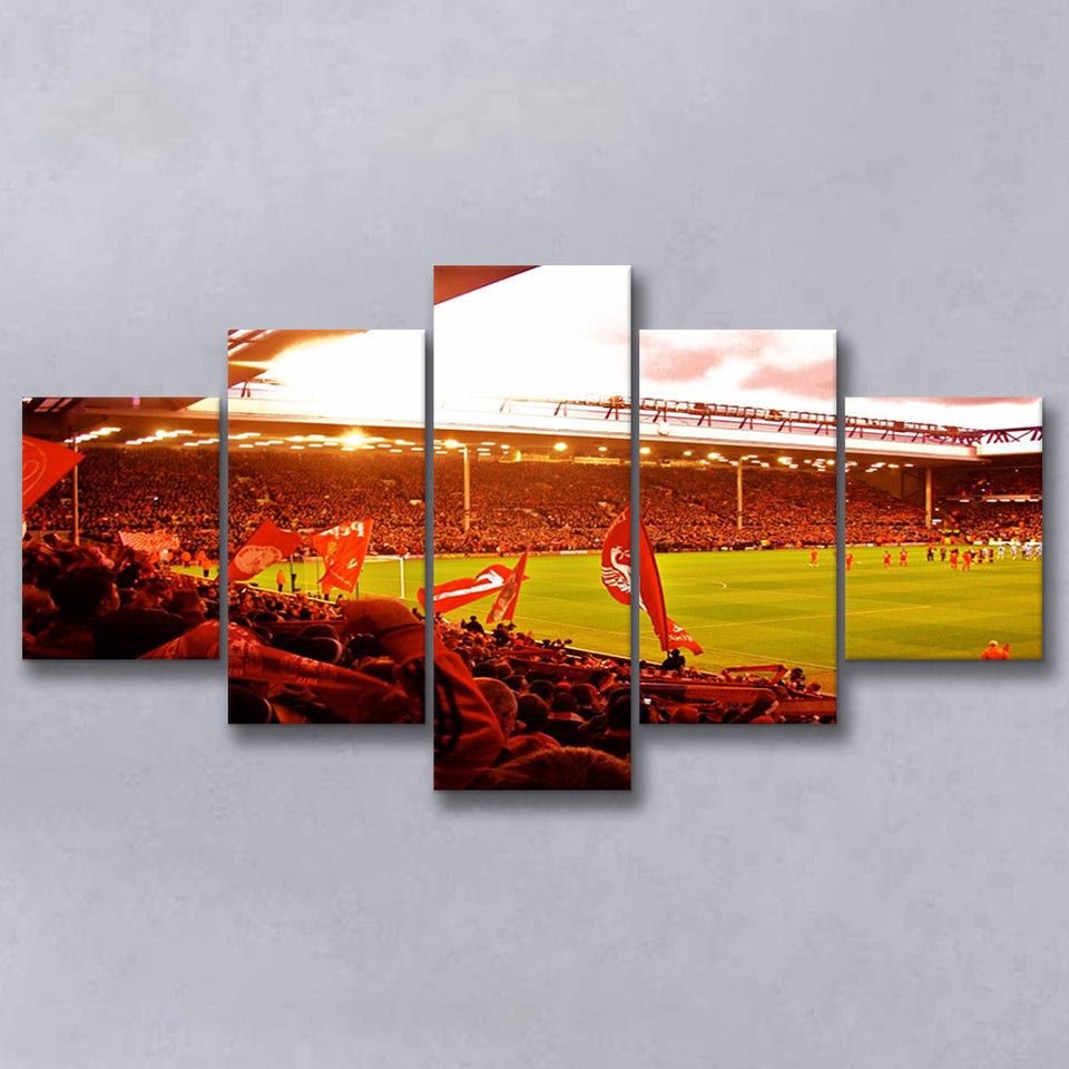 Anfield Stadium in Liverpool, Stadium Canvas, Sport Art, Large Canvas, Multi Panels, Canvas Prints Wall Art Decor