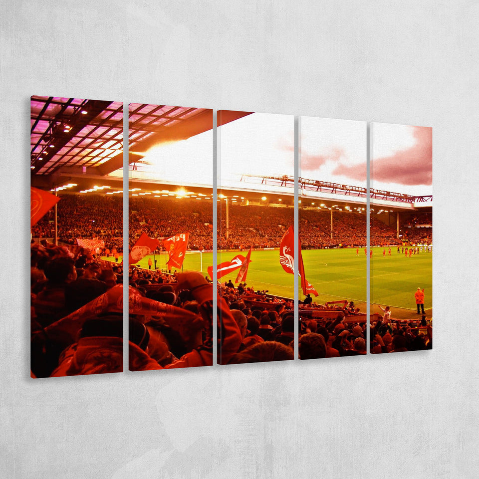 Anfield Stadium in Liverpool, Stadium Canvas, Sport Art, Gift for him, Multi Panels B, Canvas Prints Wall Art Decor