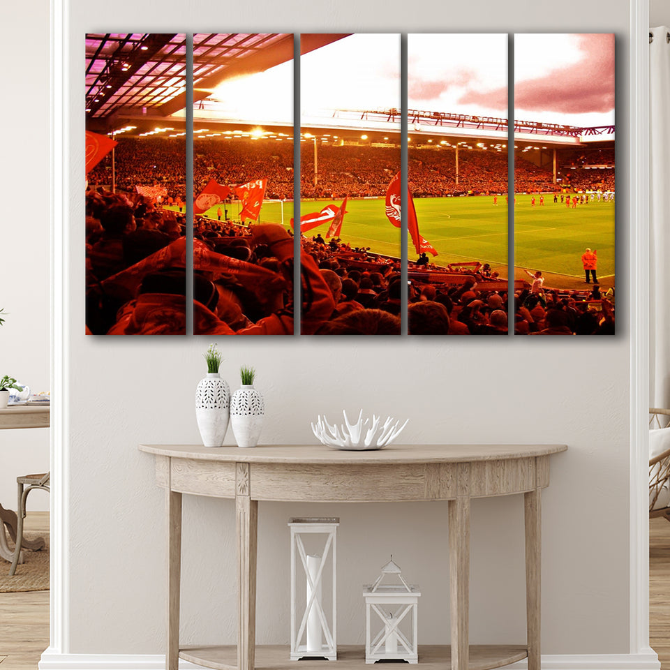 Anfield Stadium in Liverpool, Stadium Canvas, Sport Art, Gift for him, Multi Panels B, Canvas Prints Wall Art Decor