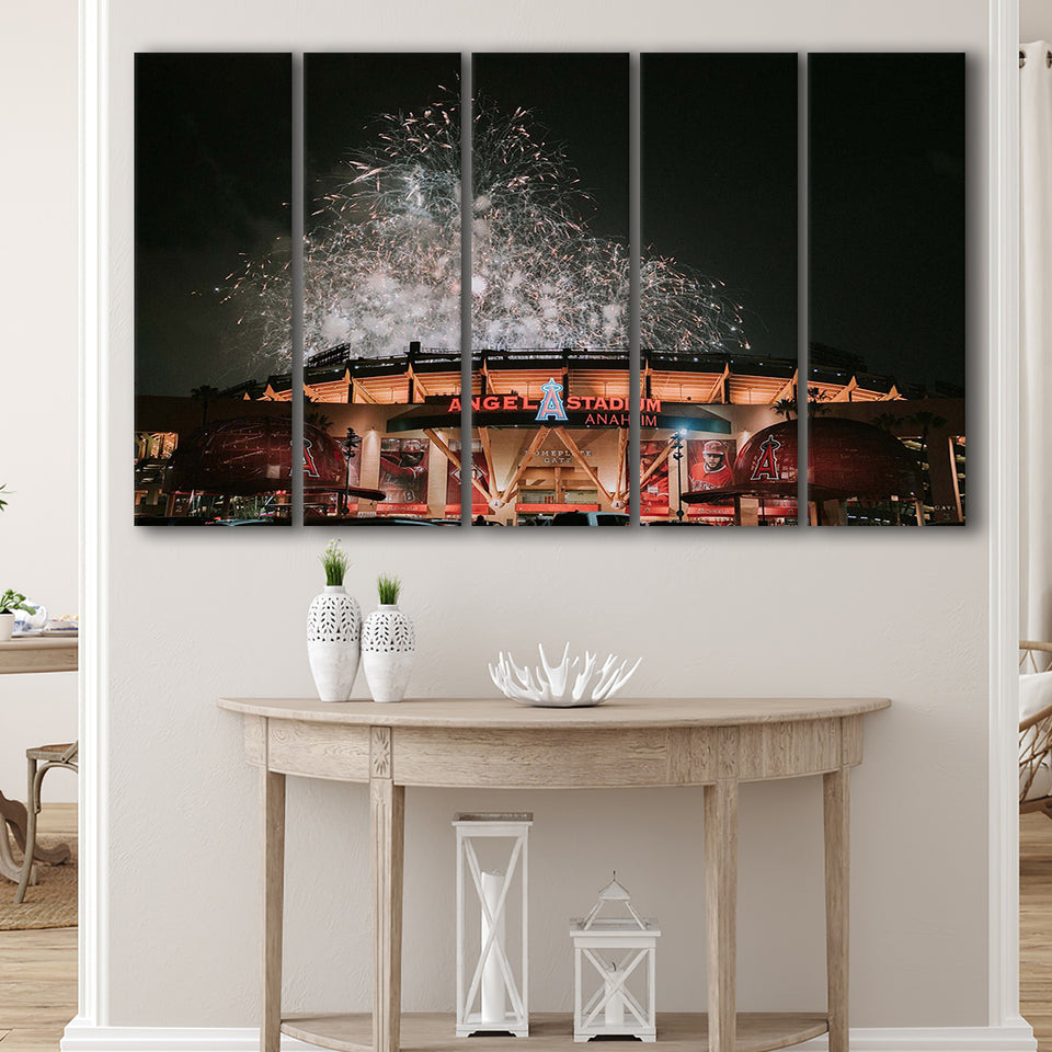 Angel Stadium Canvas Prints Los Angeles Angels Wall Art,Multi Panels B,Sport Stadium Art Prints, Fan Gift